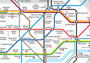 Tube map of Central London